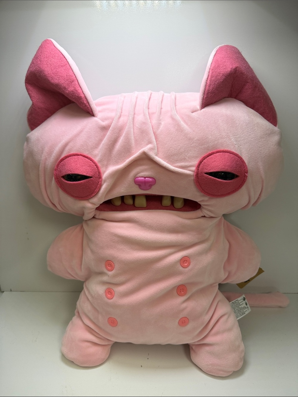 Plush Pink Character Doll - Soft Pink Holiday Decor